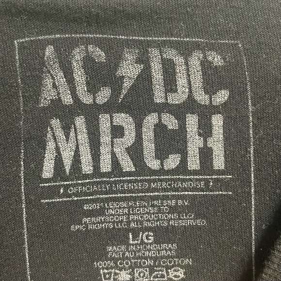 ACDC AC DC Men's sz Large Short Sleeve Graphic Tee - Picture 2 of 2